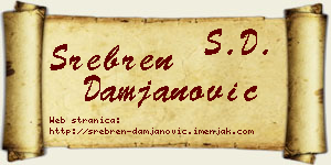 Srebren Damjanović vizit kartica